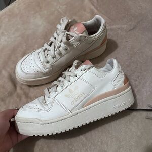 Adidas Cream and Pink Sneakers for Everyday Comfort